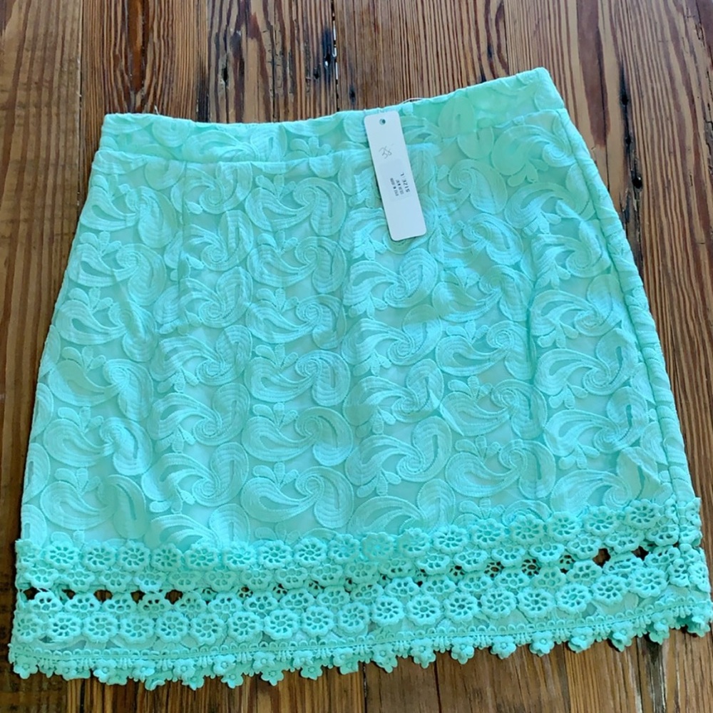 Mint green skirt